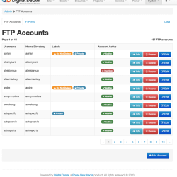 Dashboard FTP Accounts